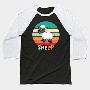 Vintage Retro Sheep Baseball T-Shirt